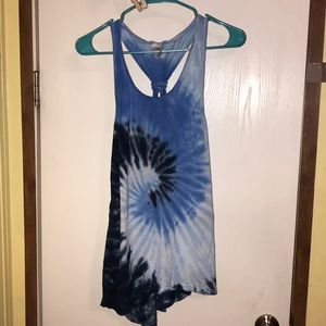 Tie-dye knotted back tank top